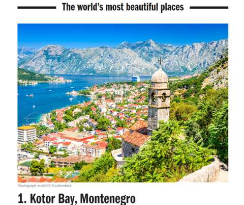 Time Out-Thirty most beautiful locations in the world, Kotor being the first among them